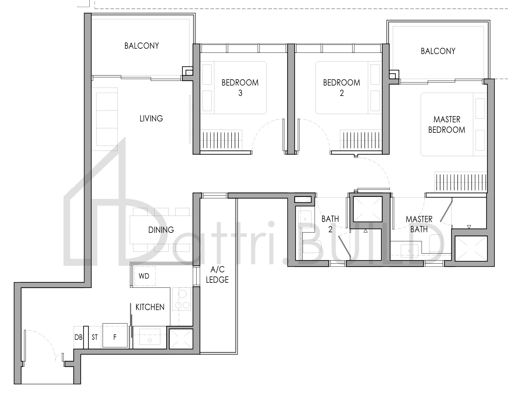 SENGKANG GRAND RESIDENCES C1a floorplan (watermarked)