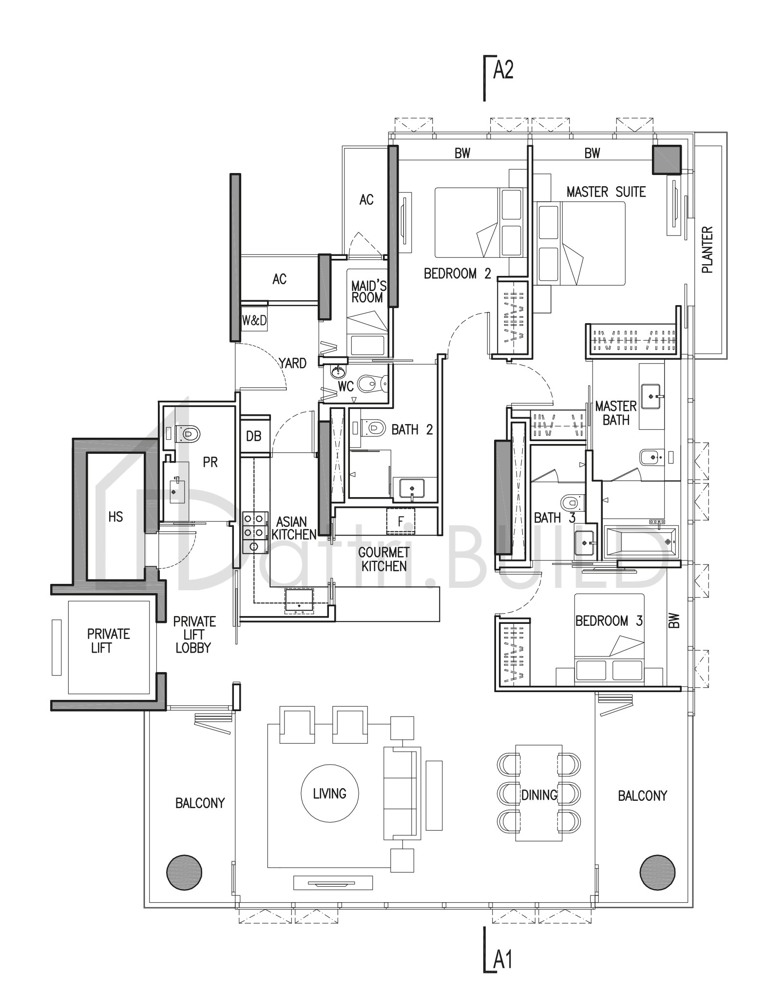 GRAMERCY PARK B1-17 floorplan (watermarked)