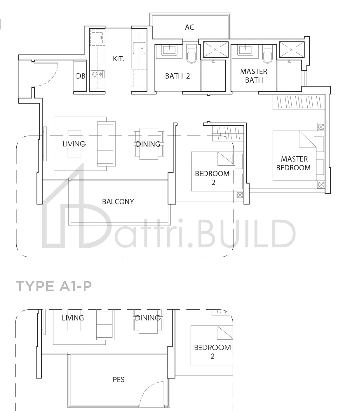 THE VALES A1-P floorplan (watermarked)