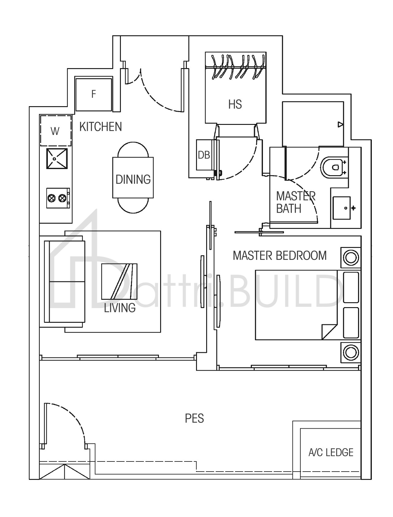 HEDGES PARK CONDOMINIUM 1a1 floorplan (watermarked)