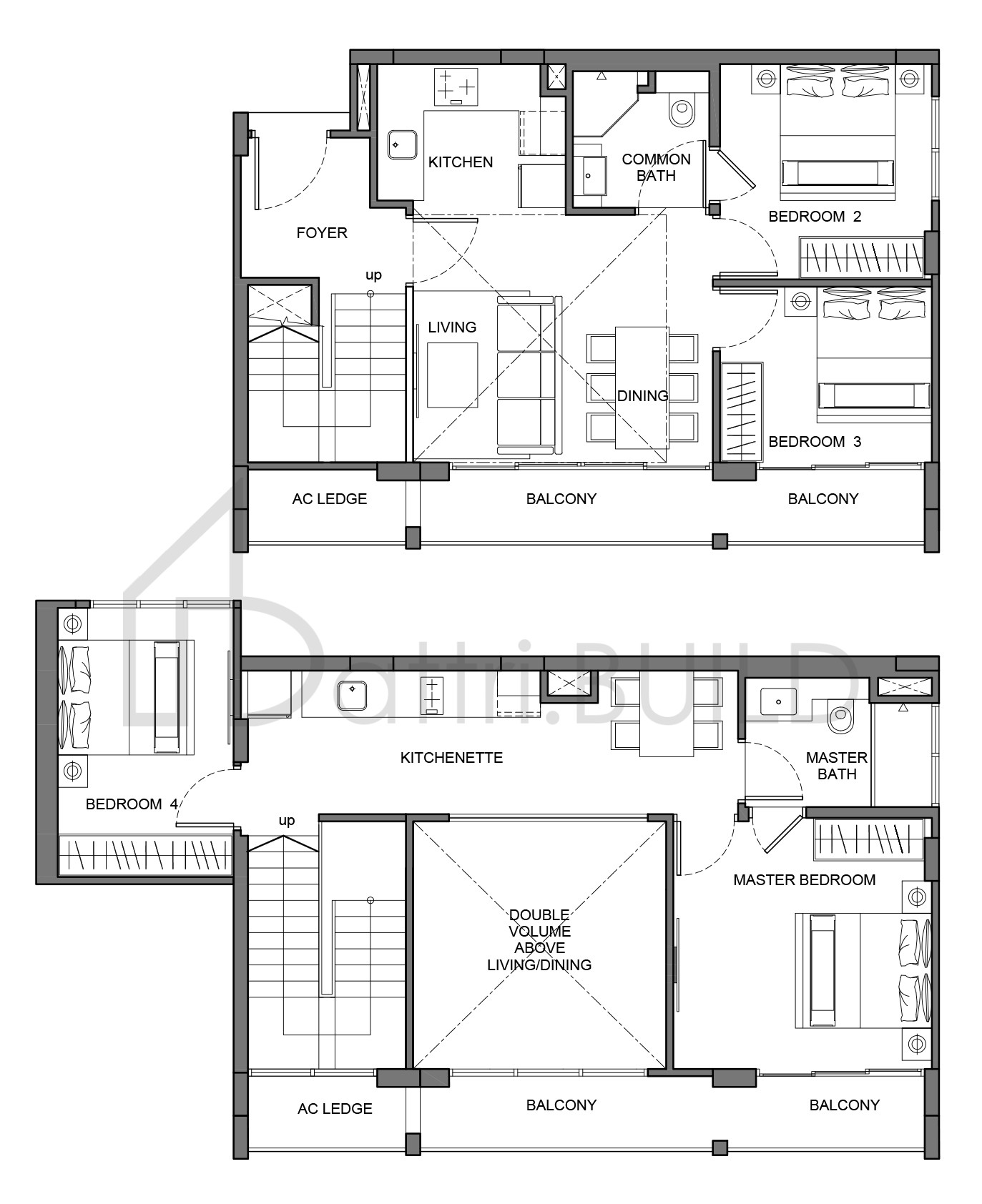 THE ENCLAVE . HOLLAND E2 floorplan (watermarked)