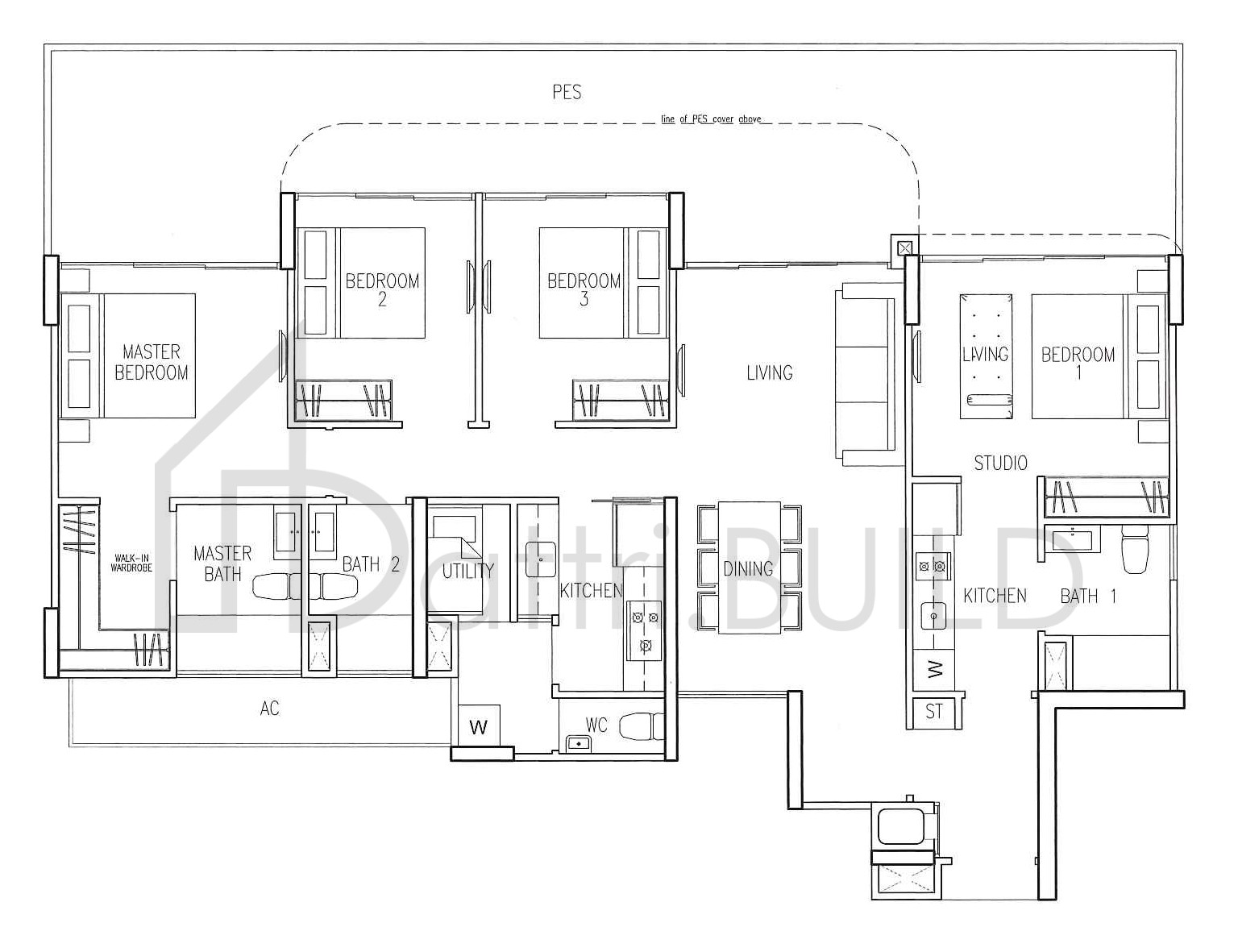 RIVERSOUND RESIDENCE D3(DK)p floorplan (watermarked)