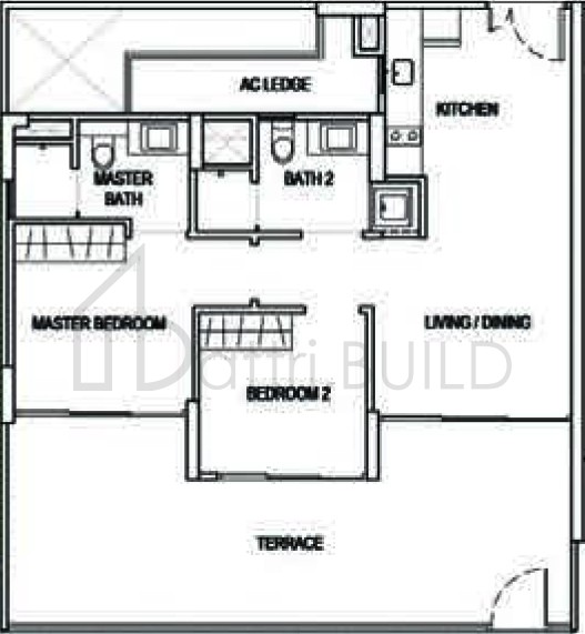 J GATEWAY B1-T floorplan (watermarked)