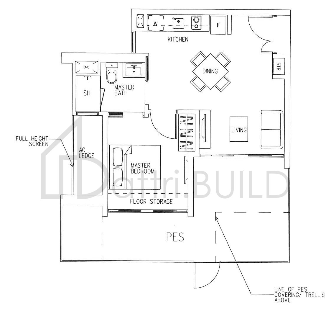 H2O RESIDENCES A1(PES) floorplan (watermarked)