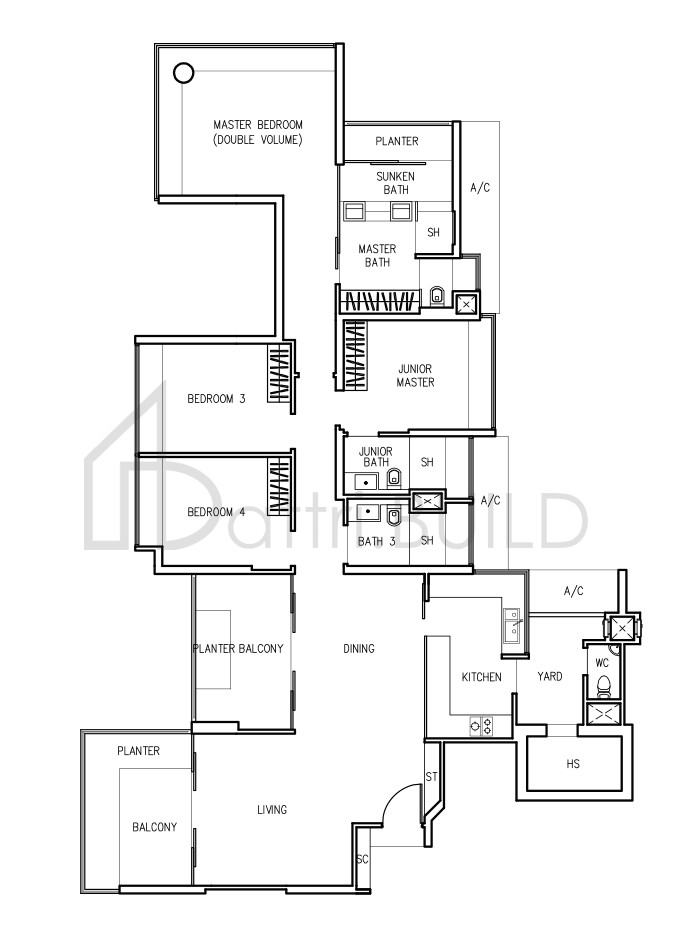 THE TRIZON D3b floorplan (watermarked)