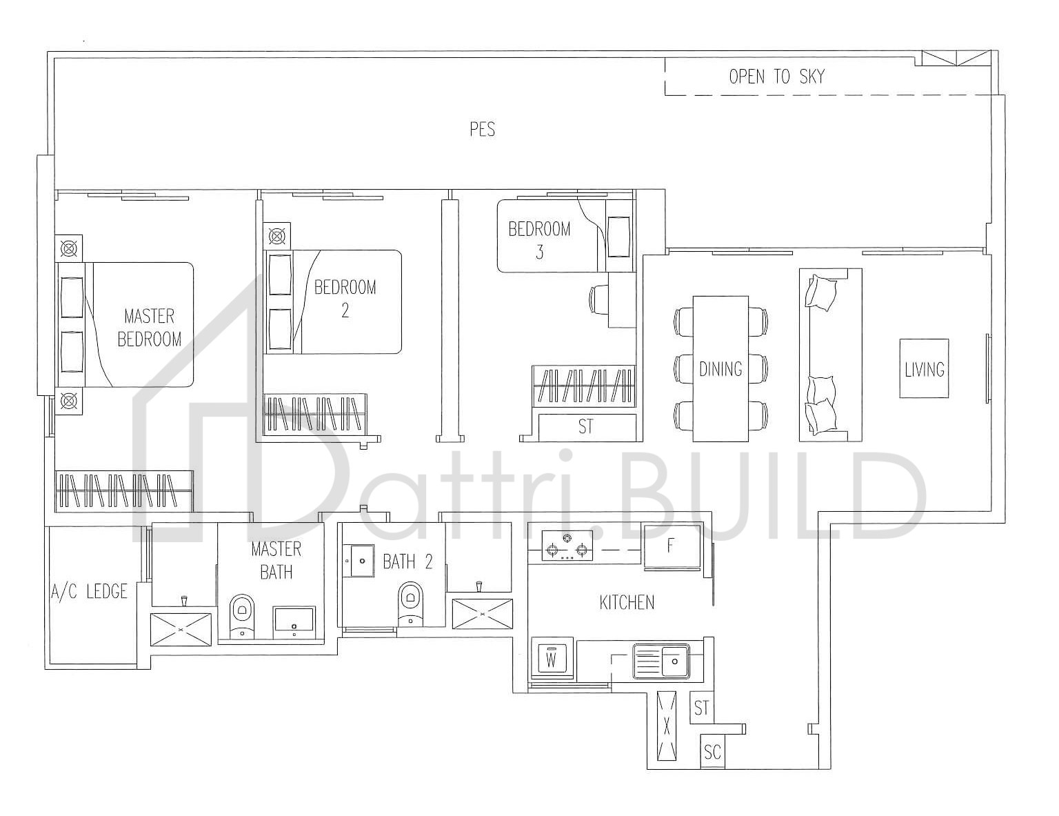 TWIN WATERFALLS A2-P floorplan (watermarked)