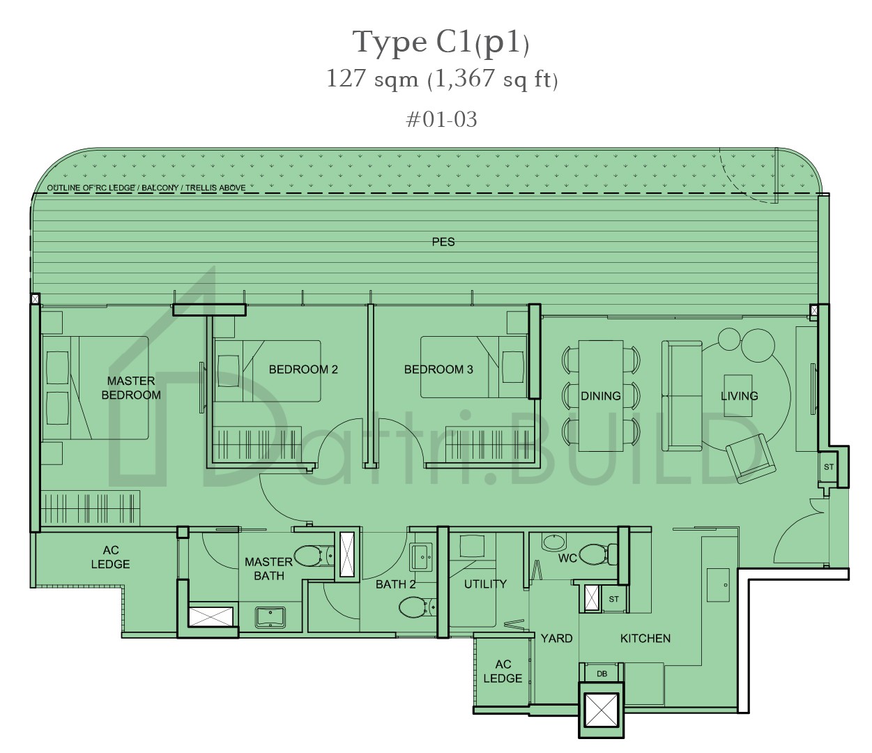 THE TEMBUSU C1(p1) floorplan (watermarked)