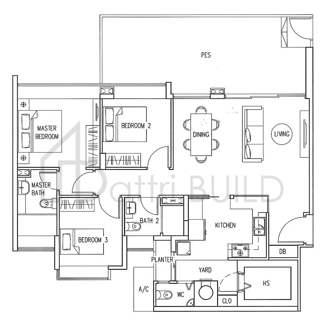 THE INFINITI B5-P1 floorplan (watermarked)