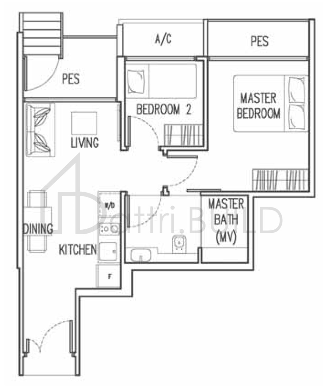 TRILIVE B1-G floorplan (watermarked)
