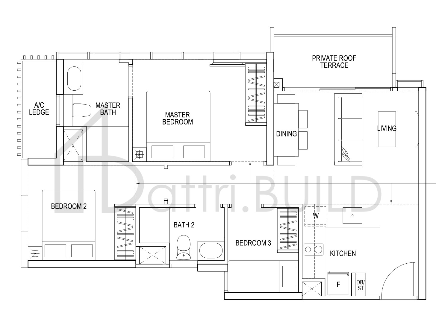 THE POIZ RESIDENCES U C1a floorplan (watermarked)
