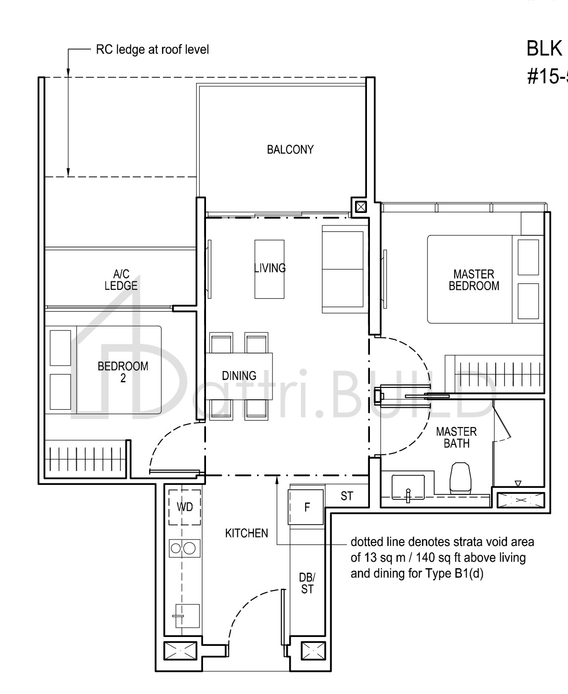 THE TAPESTRY B1 floorplan (watermarked)