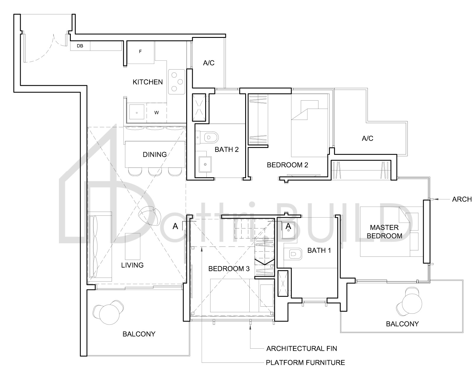 HIGH PARK RESIDENCES 3C1-aPH floorplan (watermarked)