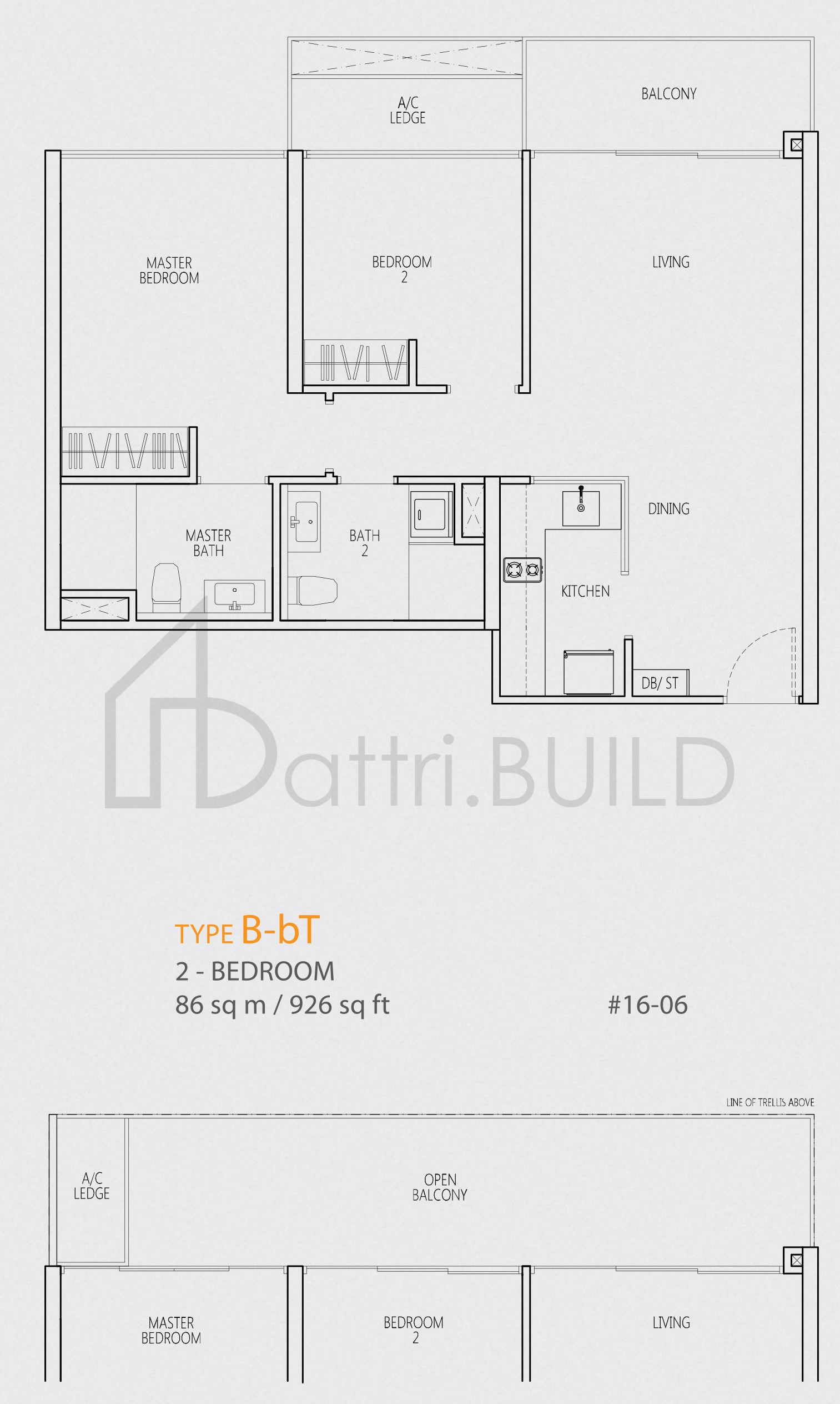 Q BAY RESIDENCES B-bT floorplan (watermarked)