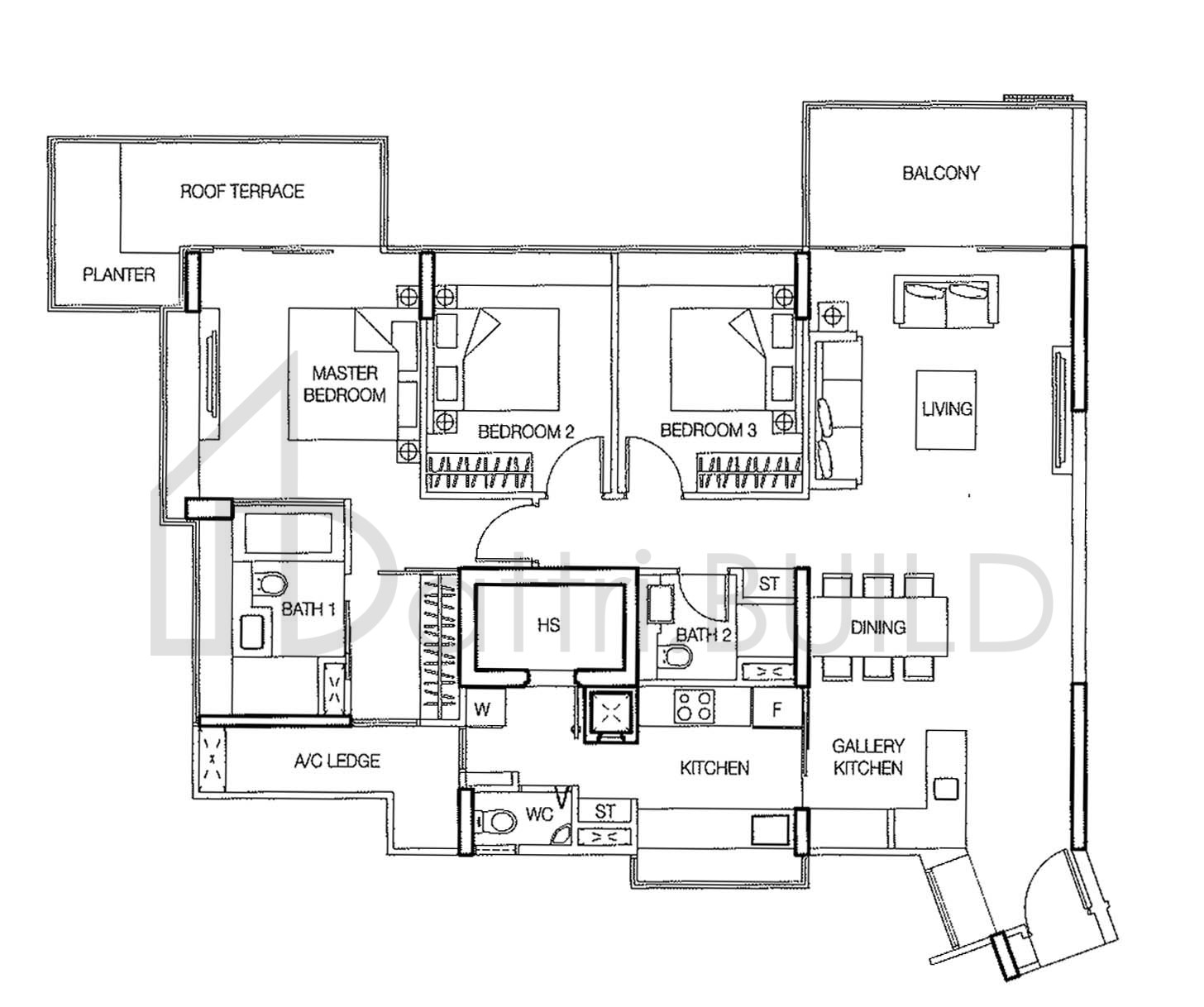 THE VERMONT ON CAIRNHILL B2a floorplan (watermarked)