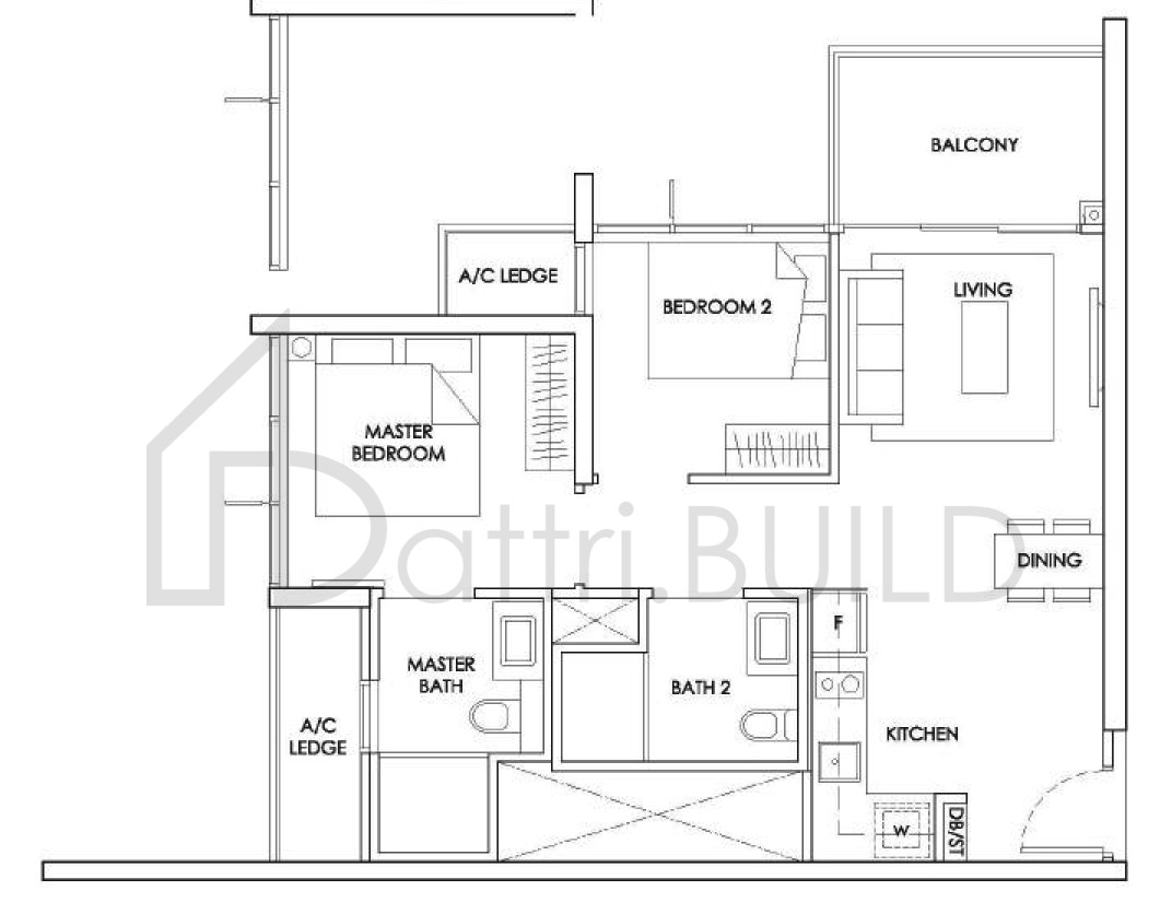 THE ALPS RESIDENCES B4 floorplan (watermarked)