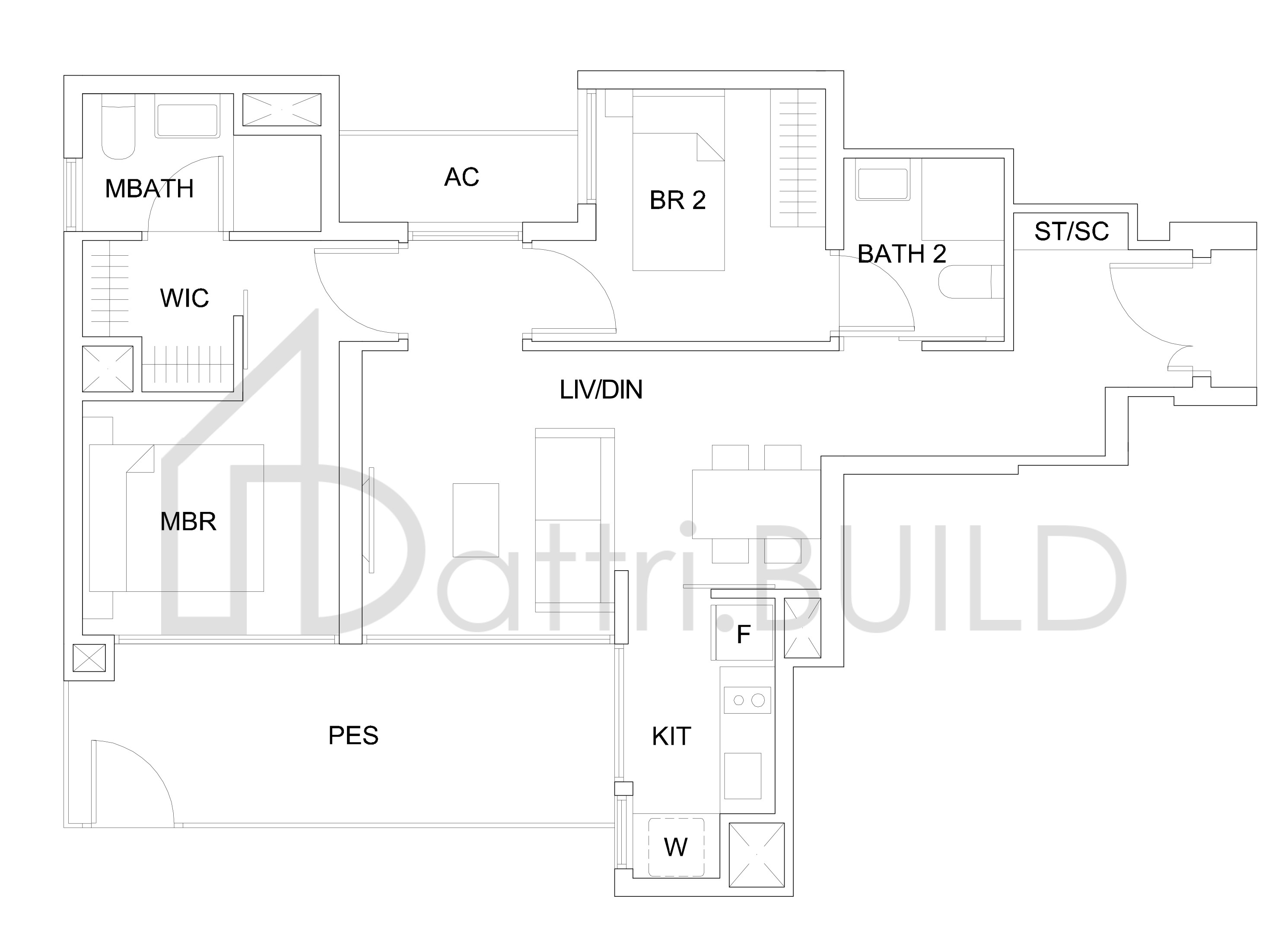SKY VUE B2c1(P)(2-br Suite) floorplan (watermarked)