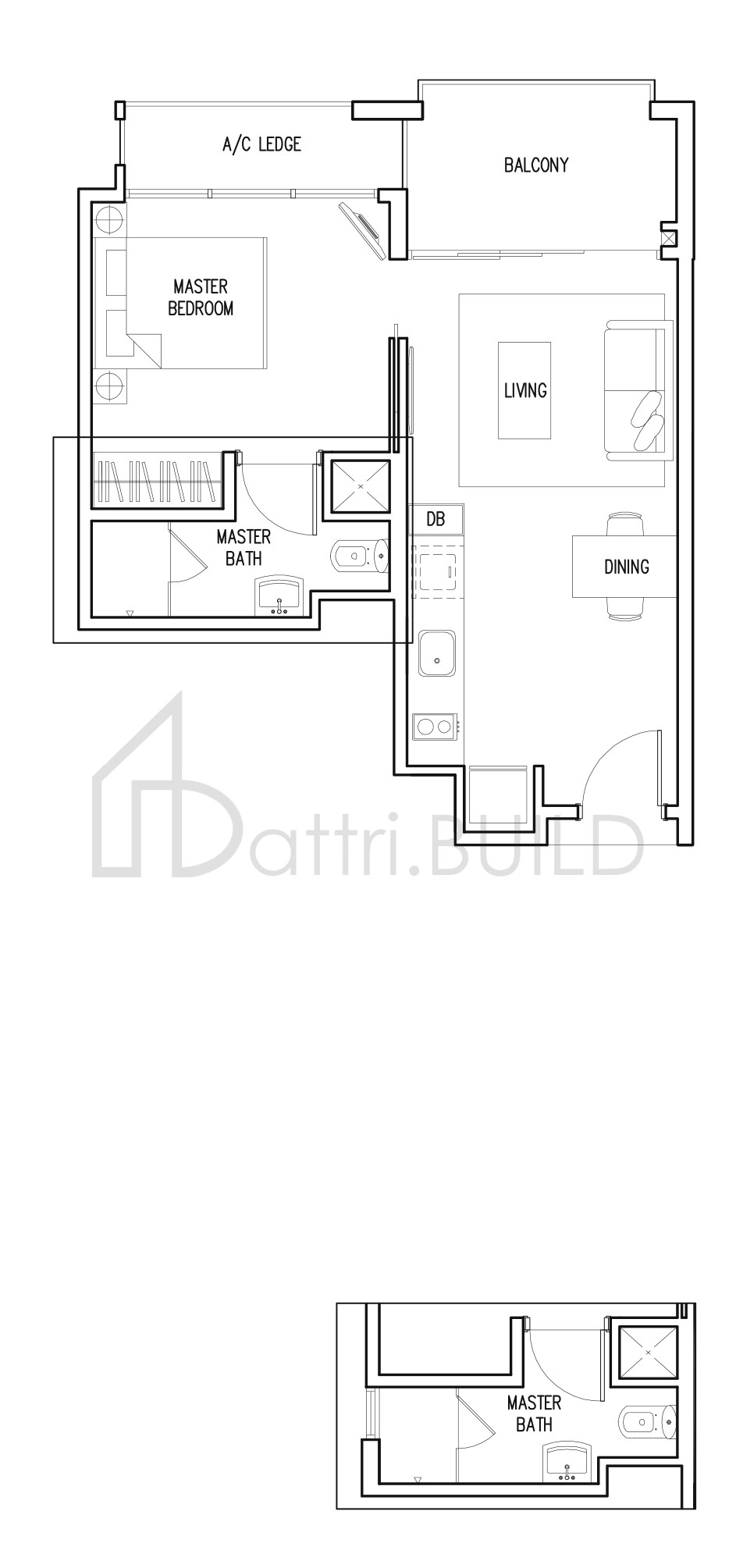 THE MILTONIA RESIDENCES A2 floorplan (watermarked)
