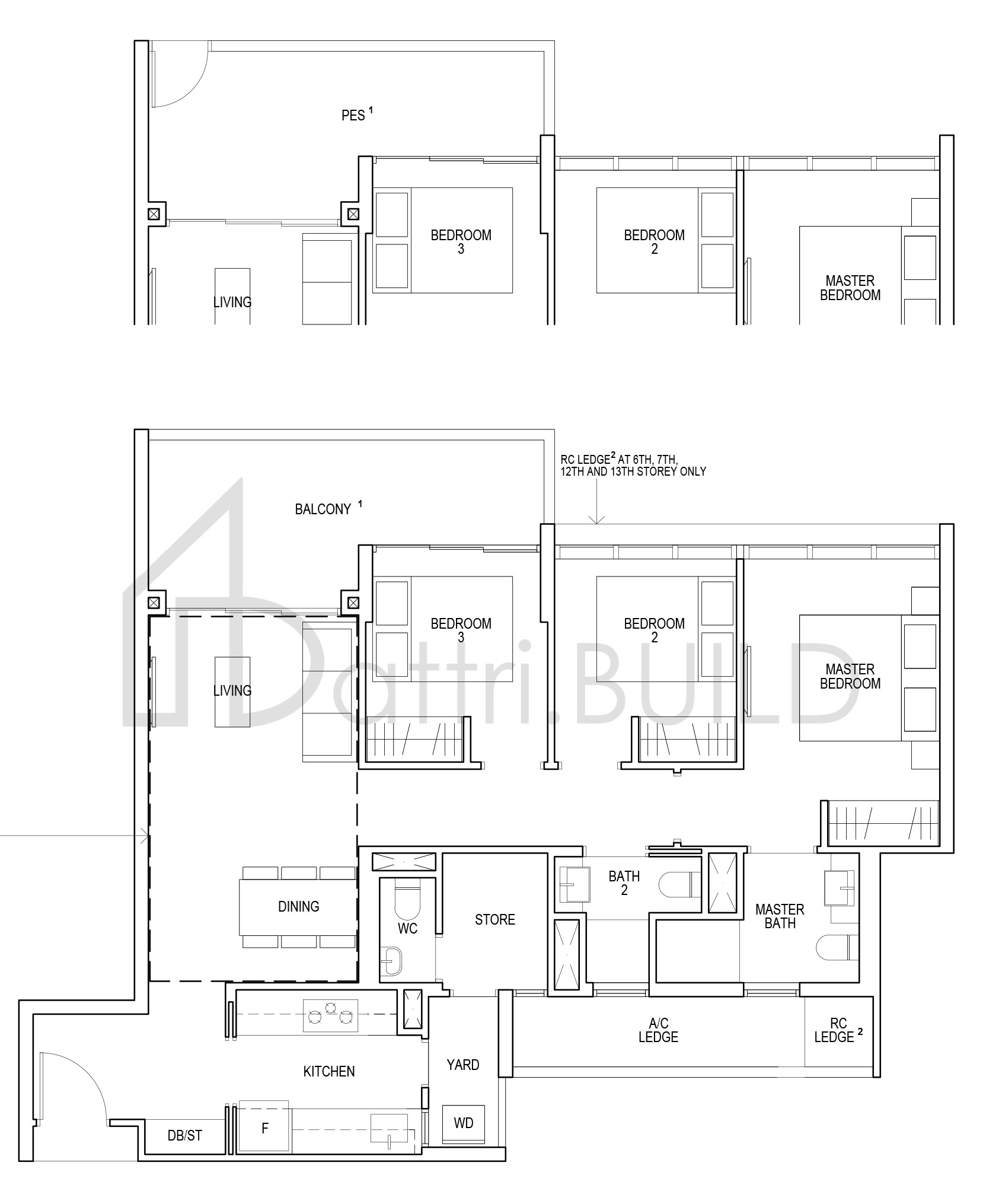 RIVERFRONT RESIDENCES CP2-P floorplan (watermarked)