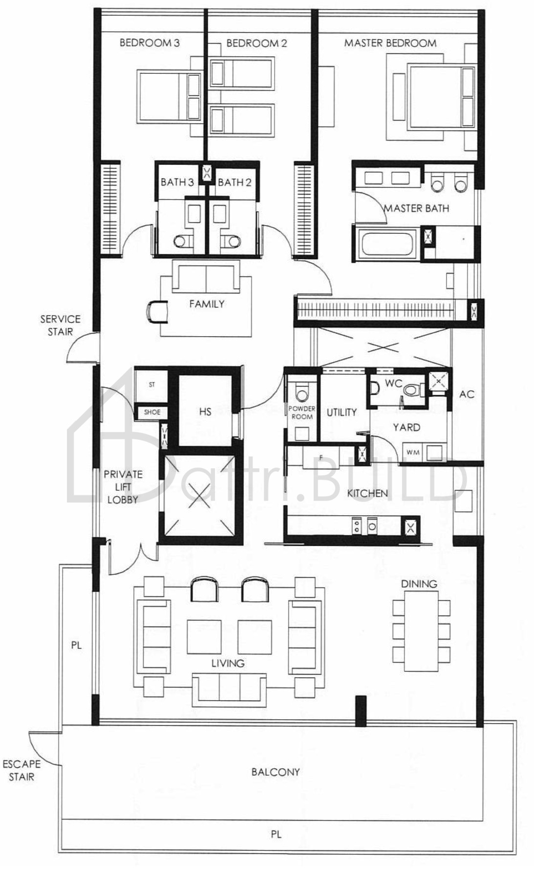 THE NASSIM B10 floorplan (watermarked)