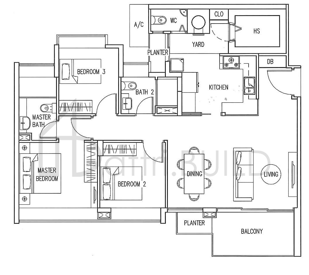 THE INFINITI B3b floorplan (watermarked)