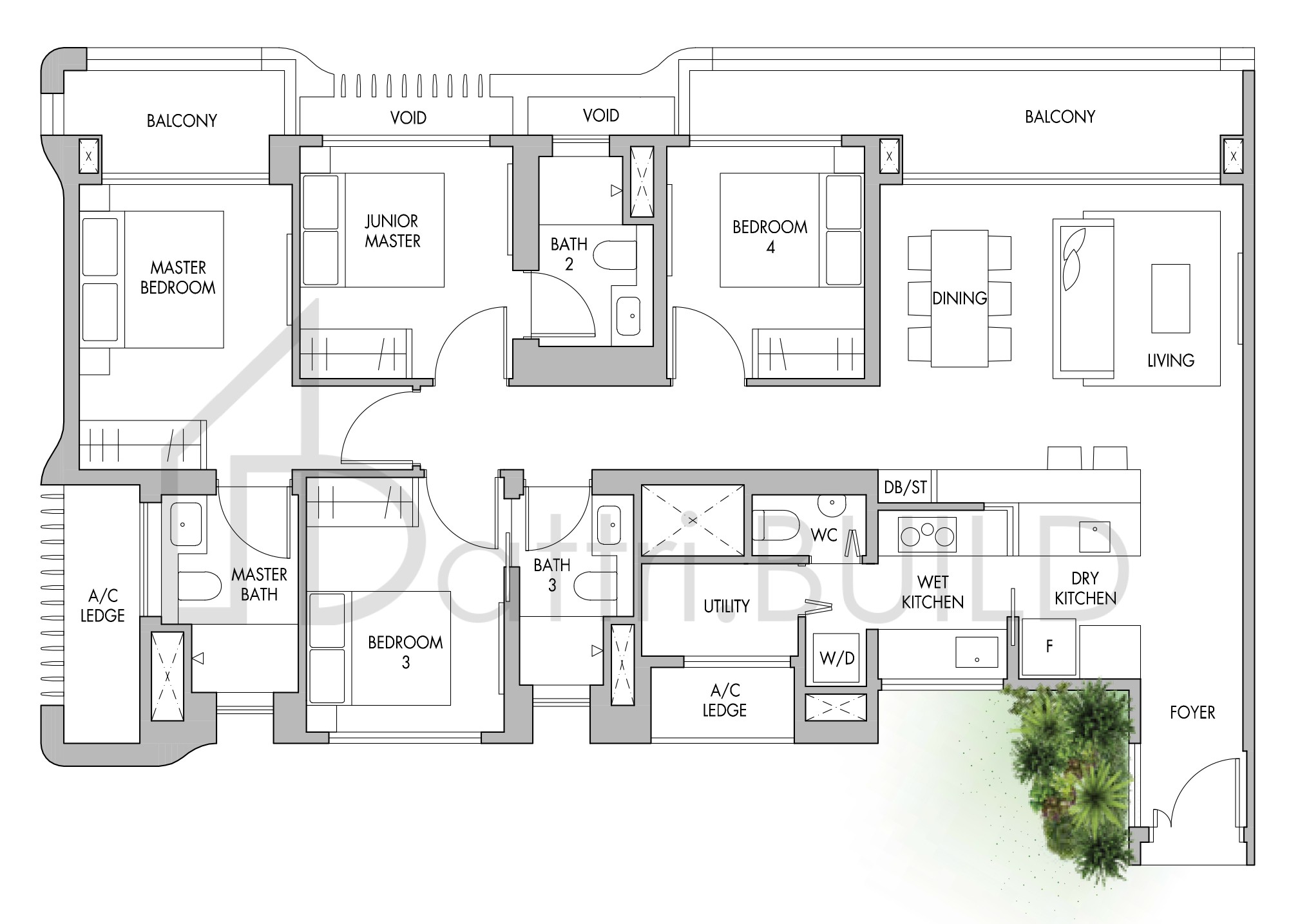 THE TRE VER D2 floorplan (watermarked)