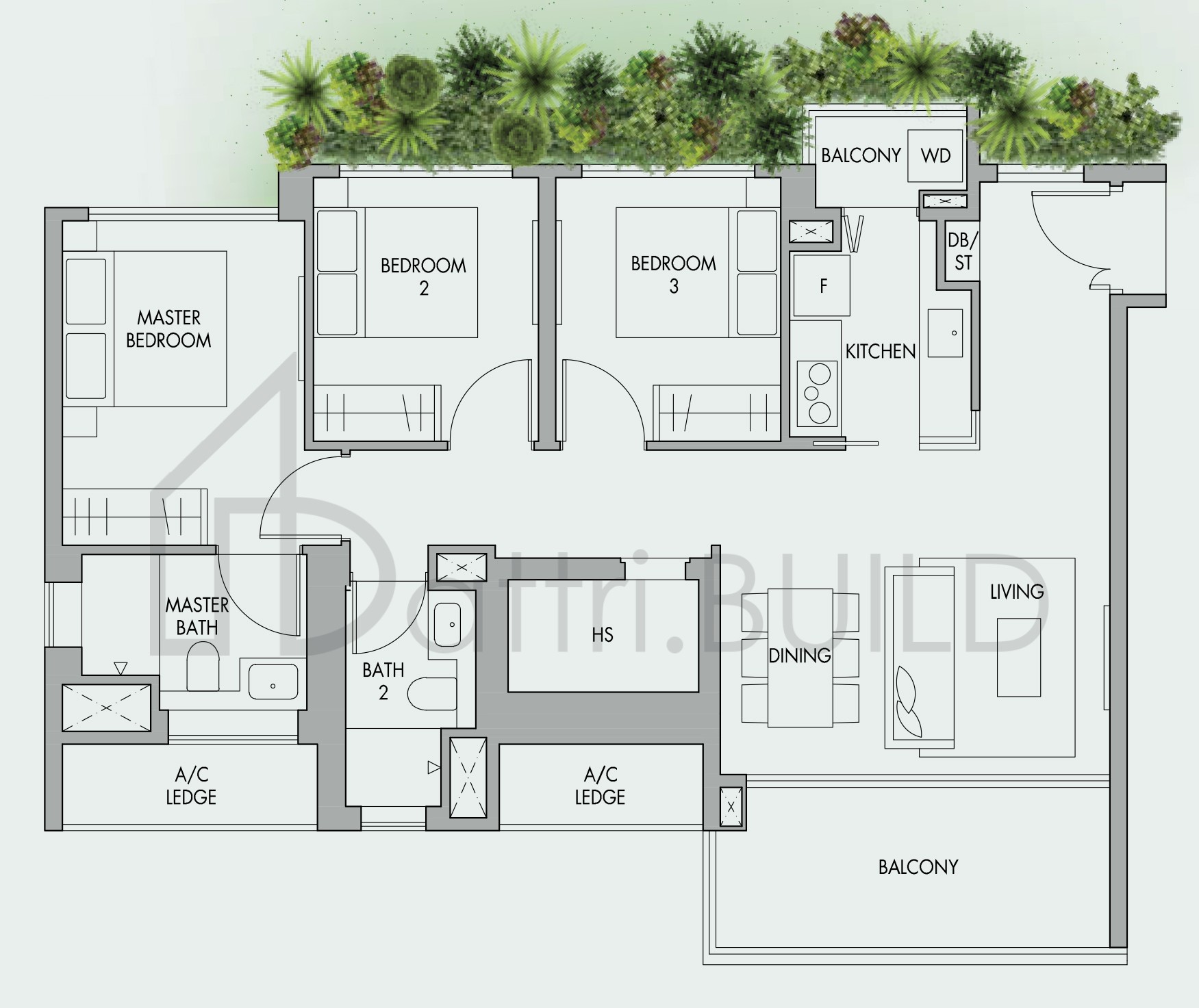 THE TRE VER C2 floorplan (watermarked)