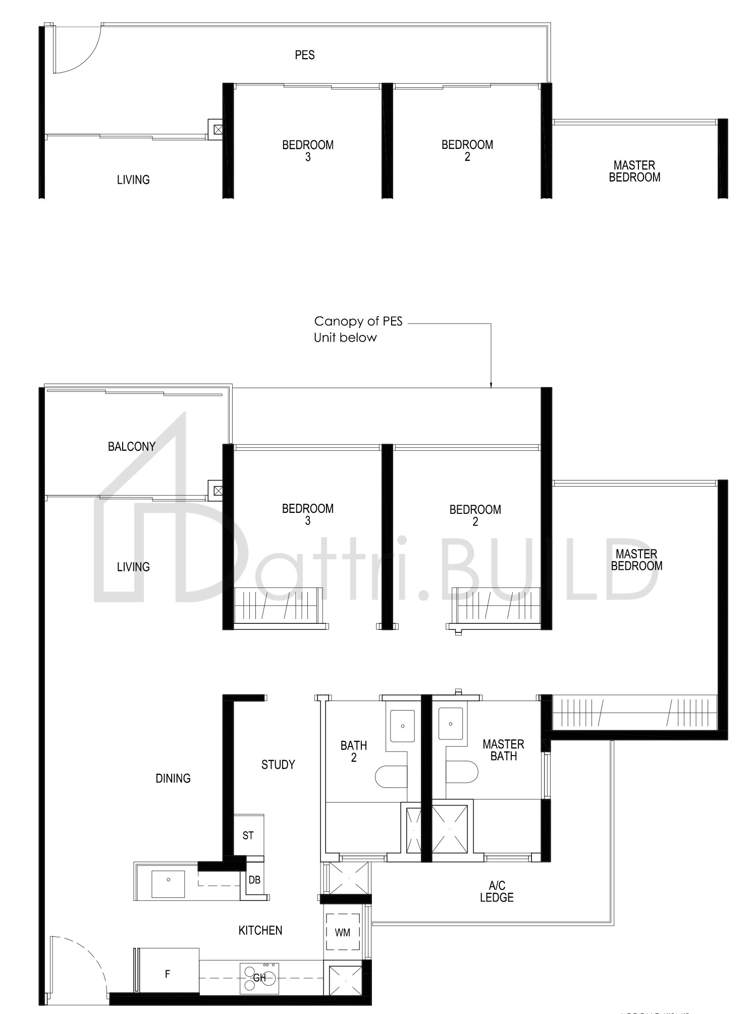 DAINTREE RESIDENCE C1a-P2 floorplan (watermarked)