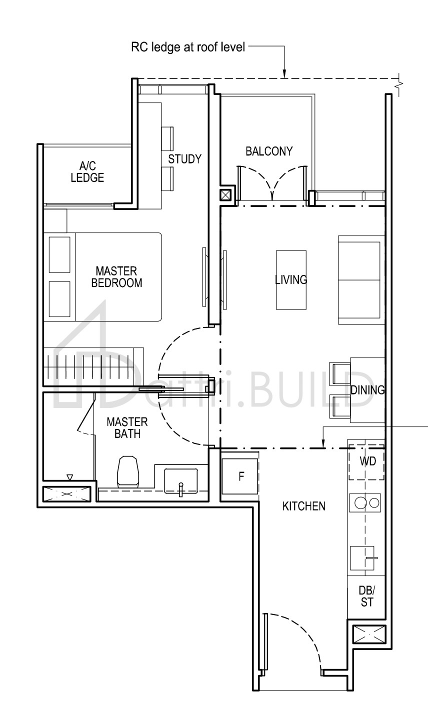 THE TAPESTRY A2S floorplan (watermarked)