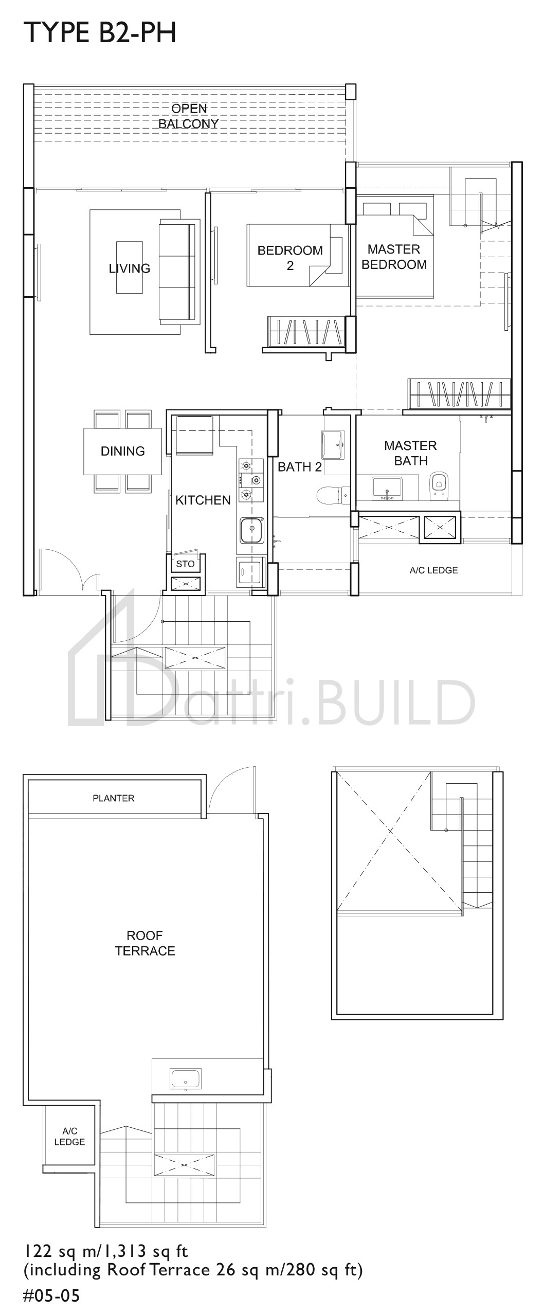 UBER 388 B2-PH floorplan (watermarked)