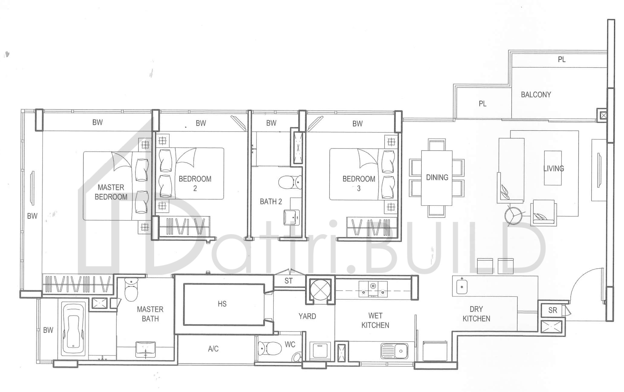CLEMENTIWOODS CONDOMINIUM C3 floorplan (watermarked)