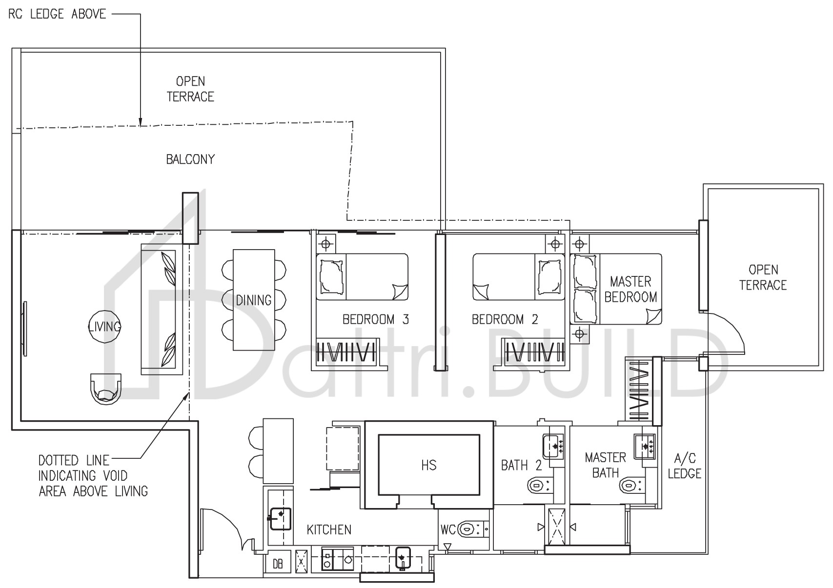THE TRILINQ C2-P floorplan (watermarked)