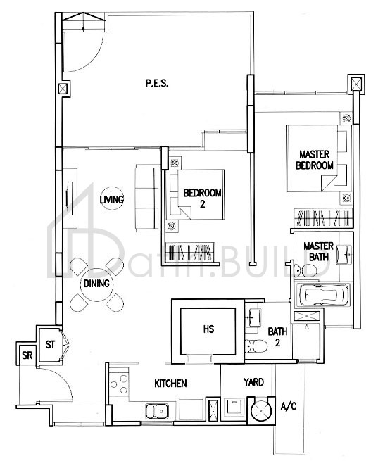 THE CALROSE A2P floorplan (watermarked)