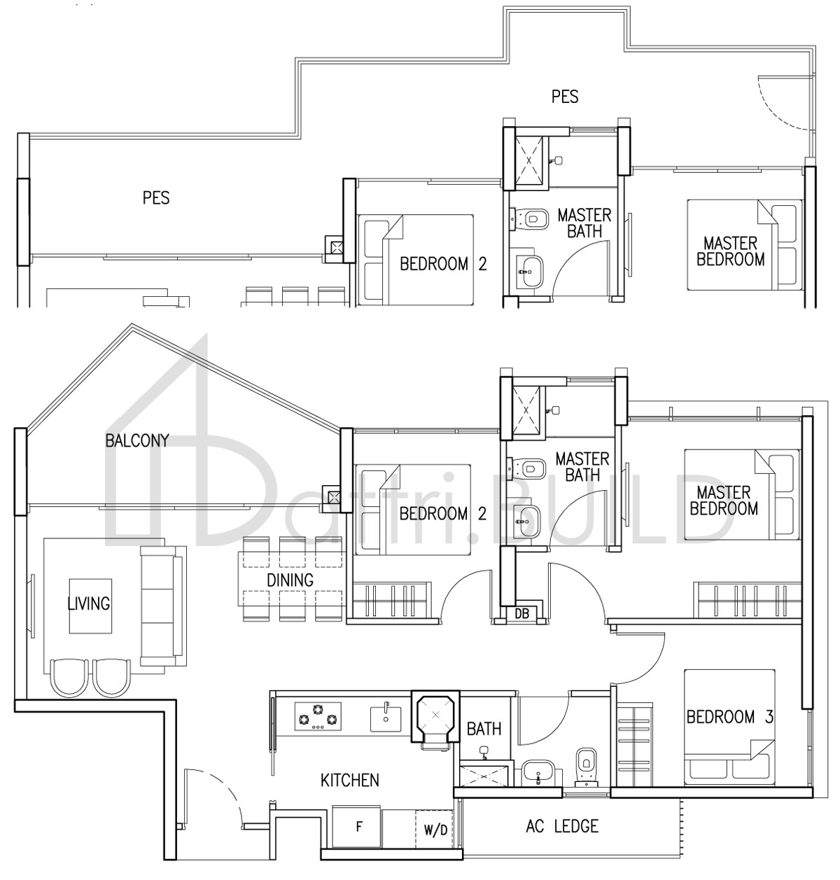 THE SKYWOODS 3 C2 P floorplan (watermarked)