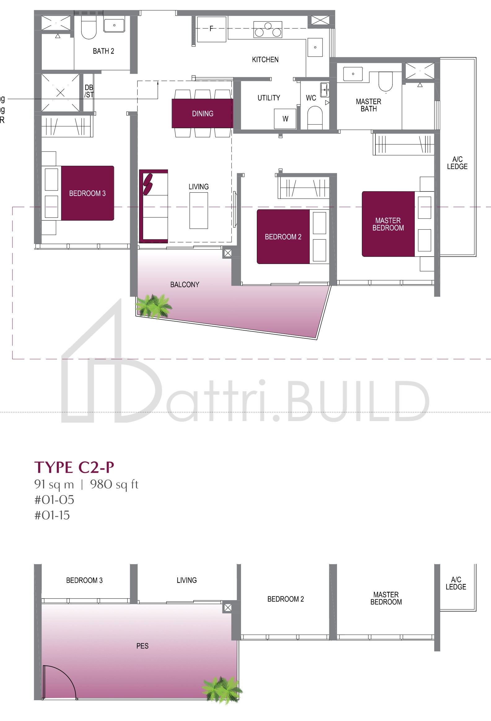 LAKE GRANDE C2-P floorplan (watermarked)