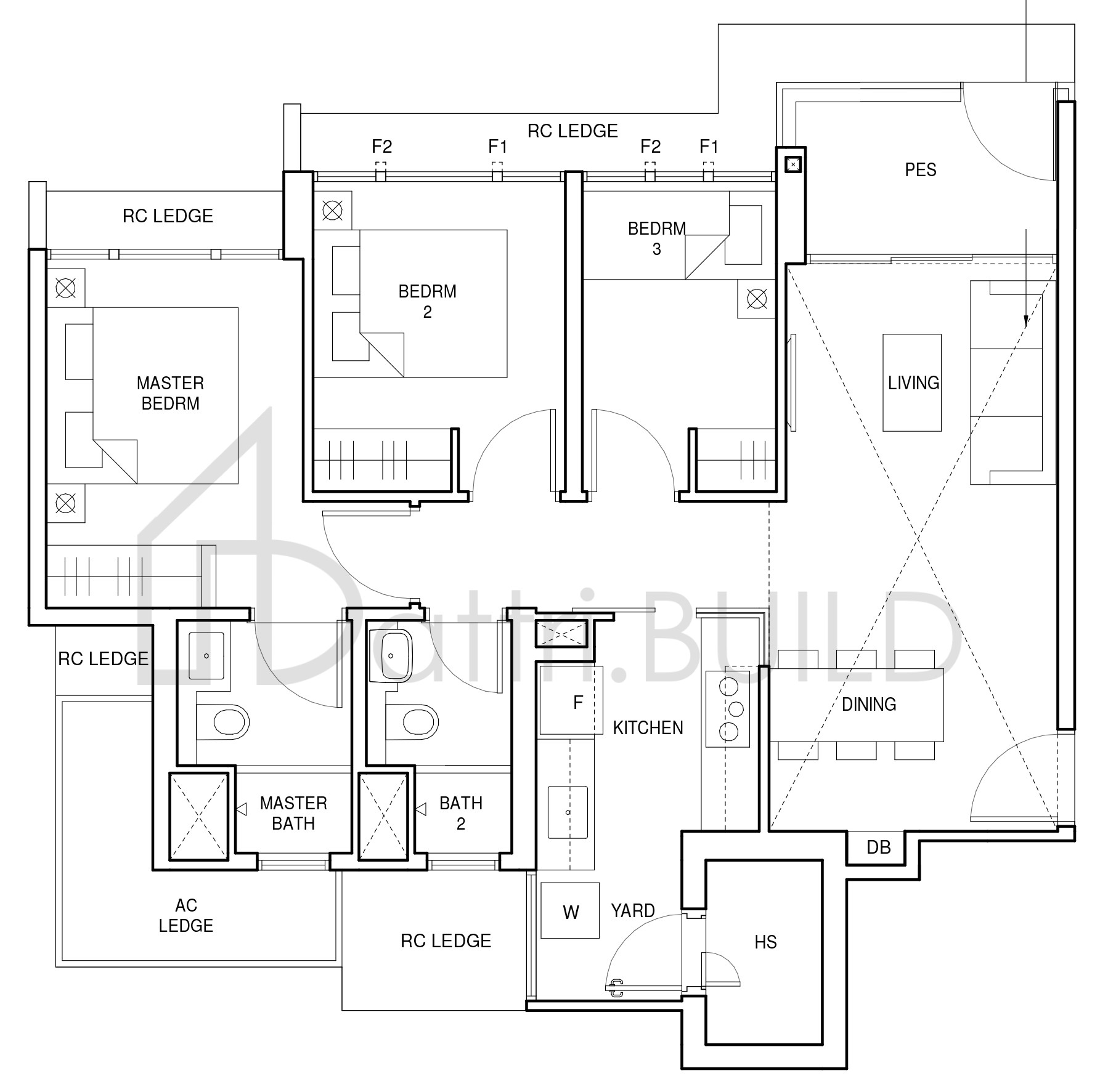 PARC CENTRAL RESIDENCES C1-G floorplan (watermarked)