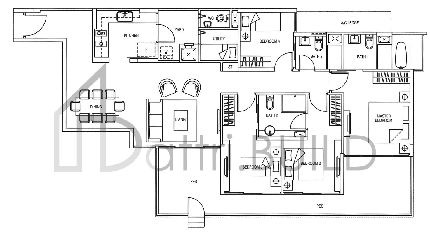 YEWTEE RESIDENCES D2-P floorplan (watermarked)
