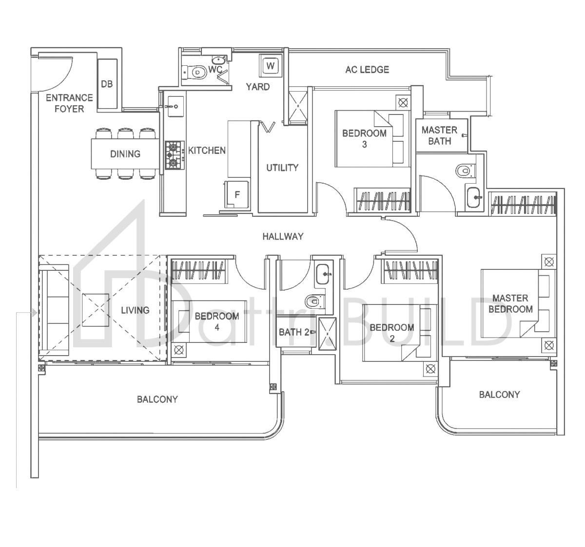 HUNDRED PALMS RESIDENCES D2-PH floorplan (watermarked)