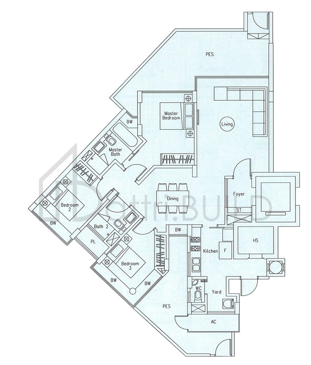 THE BEVERLY B3-G floorplan (watermarked)
