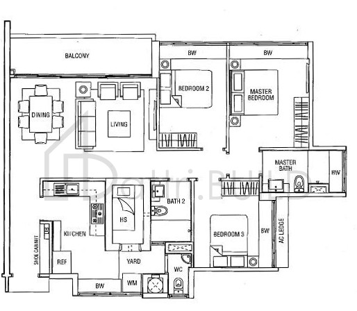 WATERFRONT WAVES B2 floorplan (watermarked)