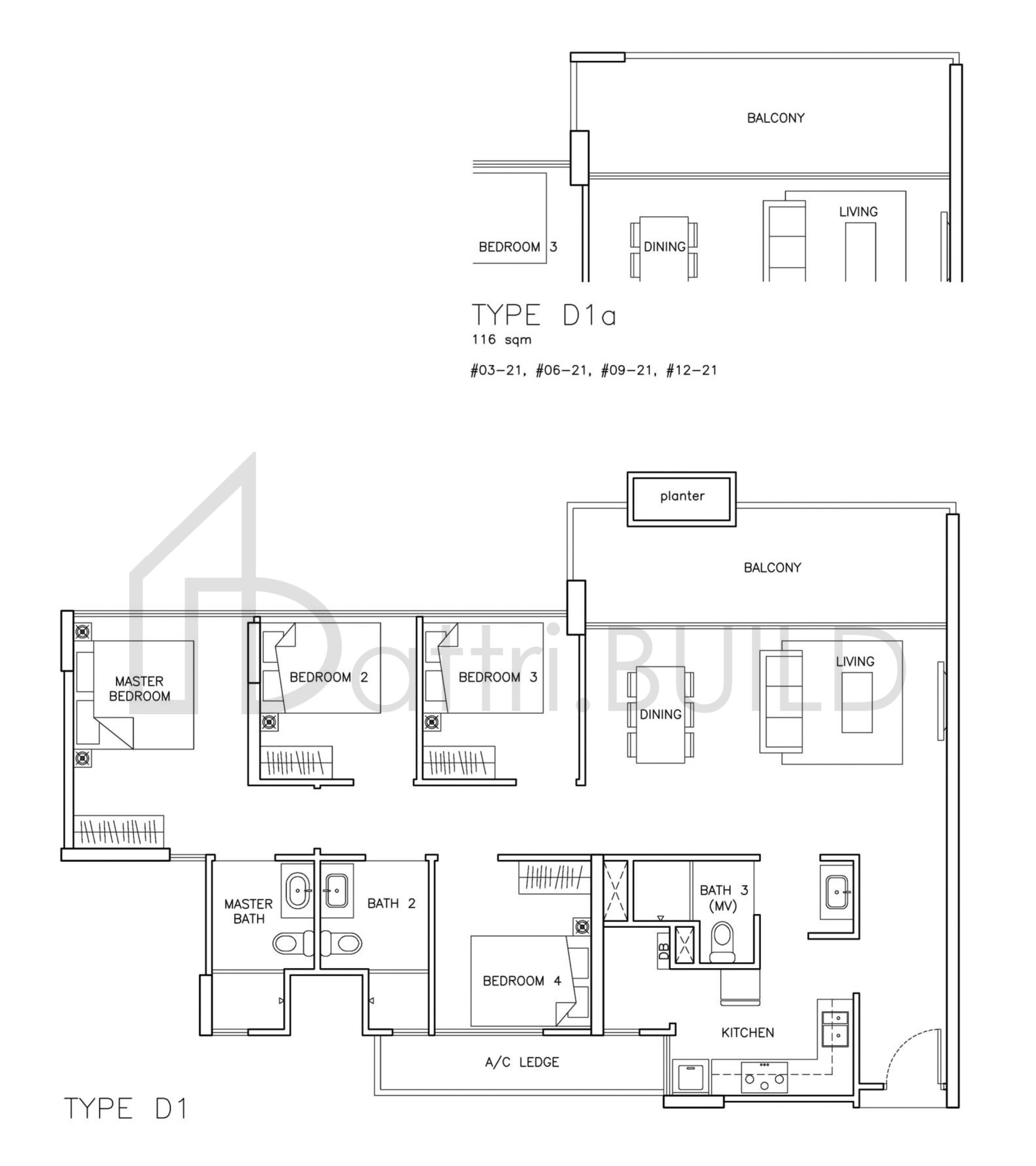 THE SANTORINI D1a floorplan (watermarked)