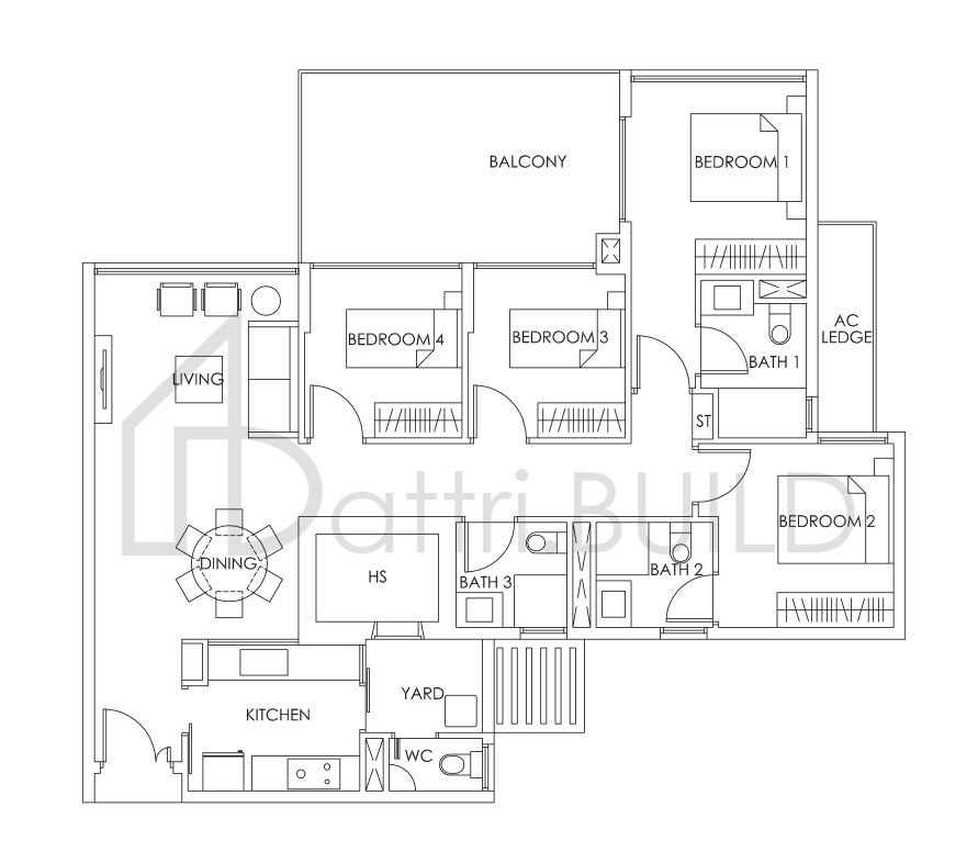 BEDOK RESIDENCES D1a floorplan (watermarked)