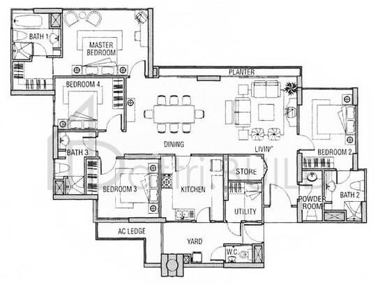 MELROSE PARK C floorplan (watermarked)