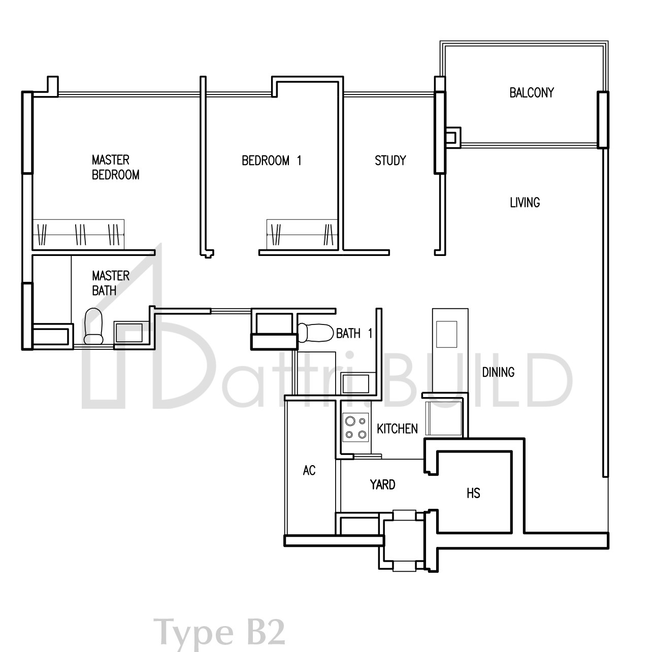 PARC VERA B2 floorplan (watermarked)