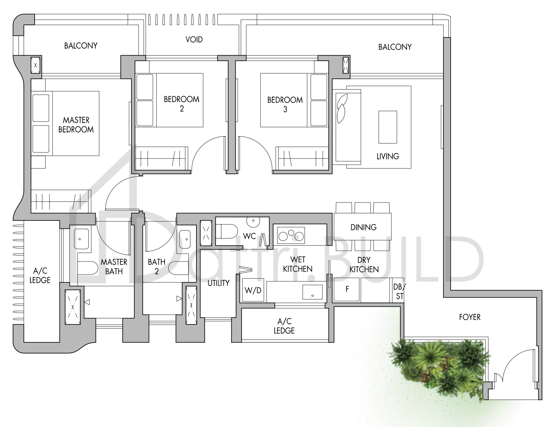 THE TRE VER C5 floorplan (watermarked)