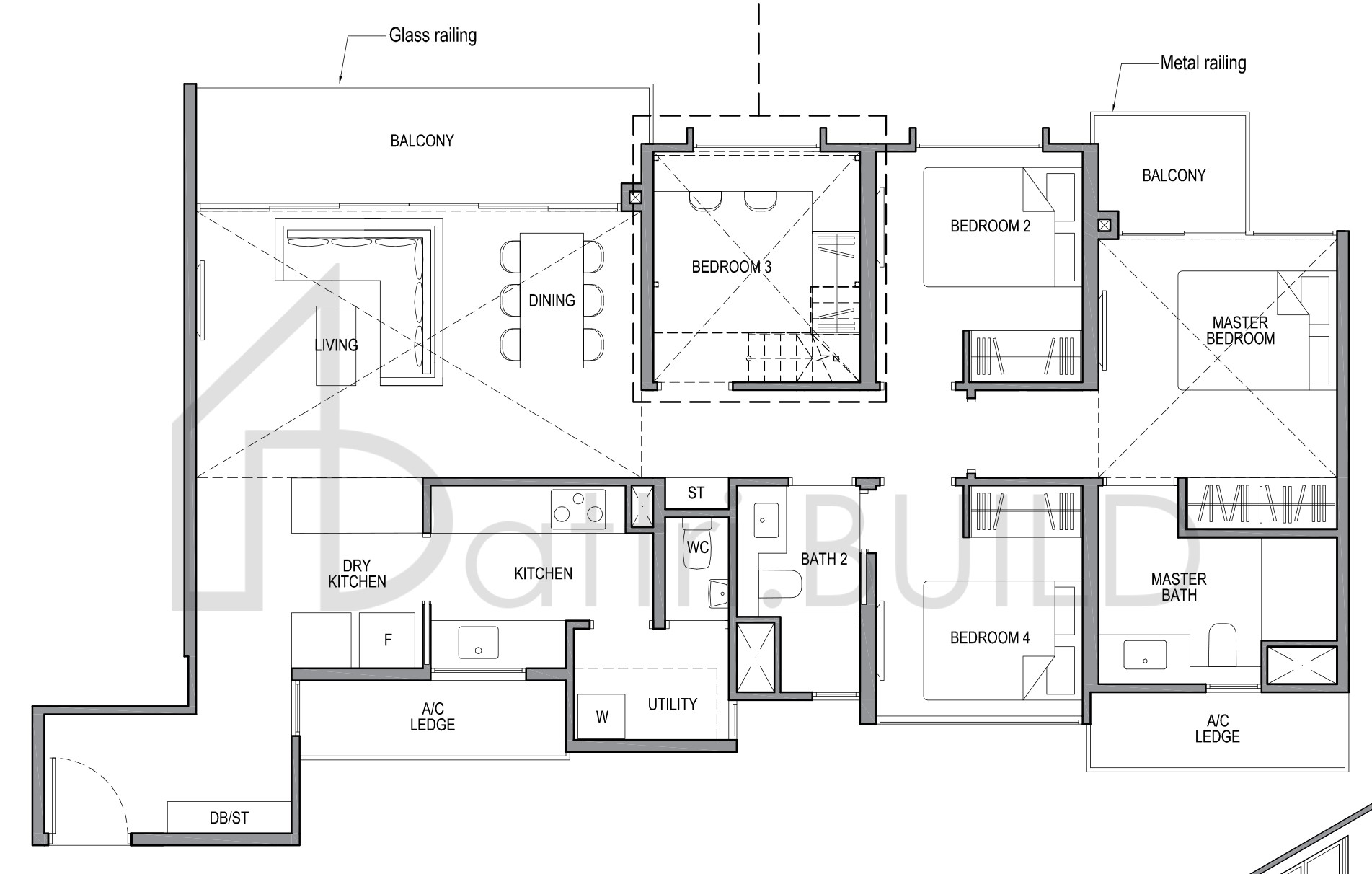 PARK COLONIAL 4C2-PH floorplan (watermarked)