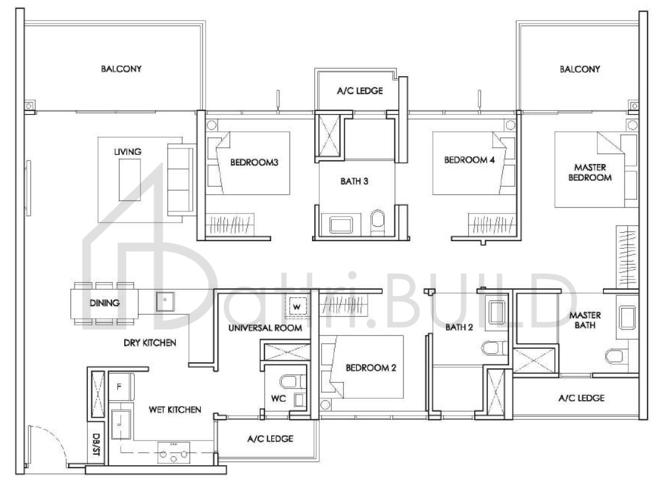 THE ALPS RESIDENCES D1 floorplan (watermarked)