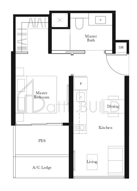 THE GARDEN RESIDENCES A2-P floorplan (watermarked)