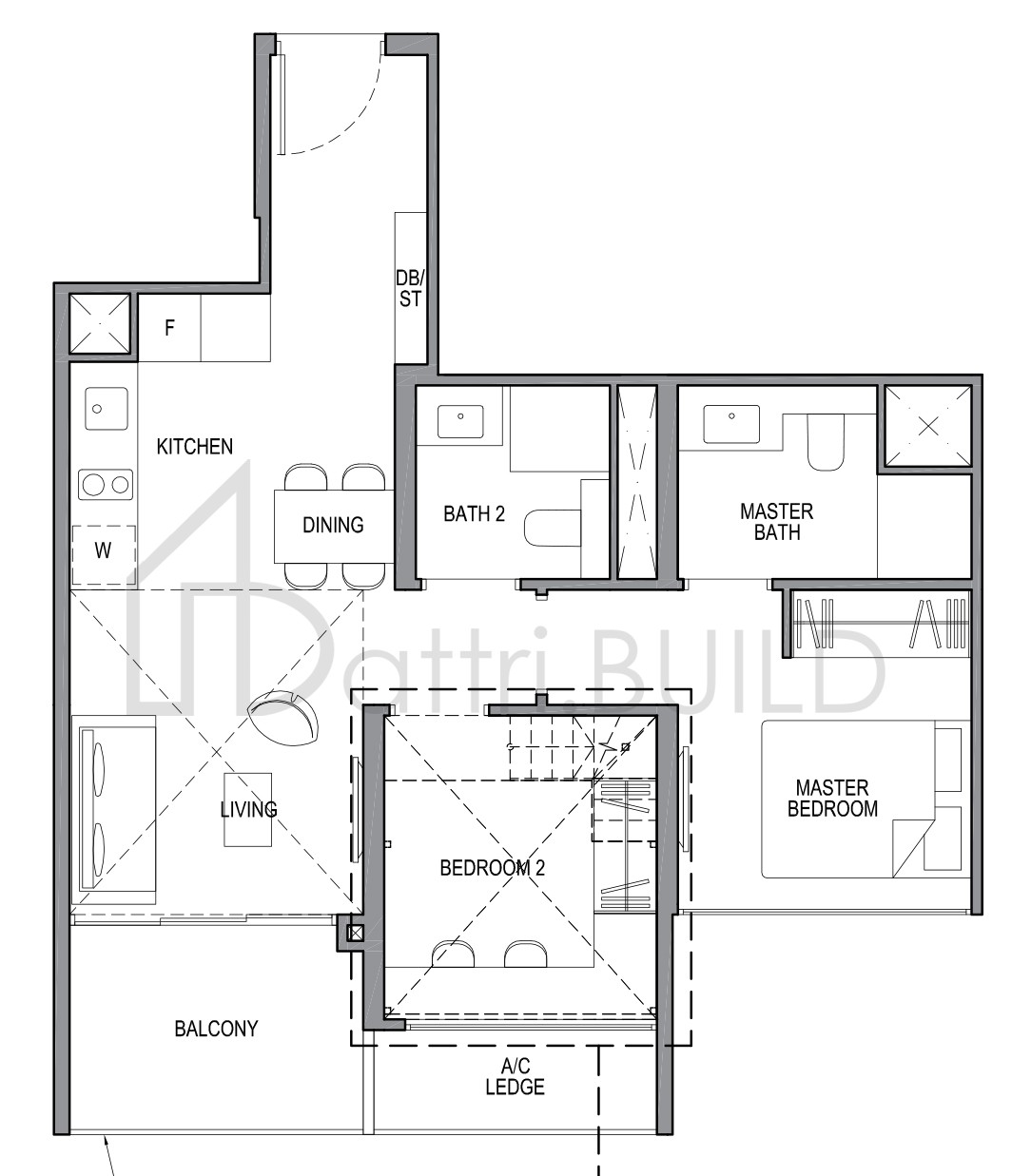 PARK COLONIAL 2D1-PH floorplan (watermarked)
