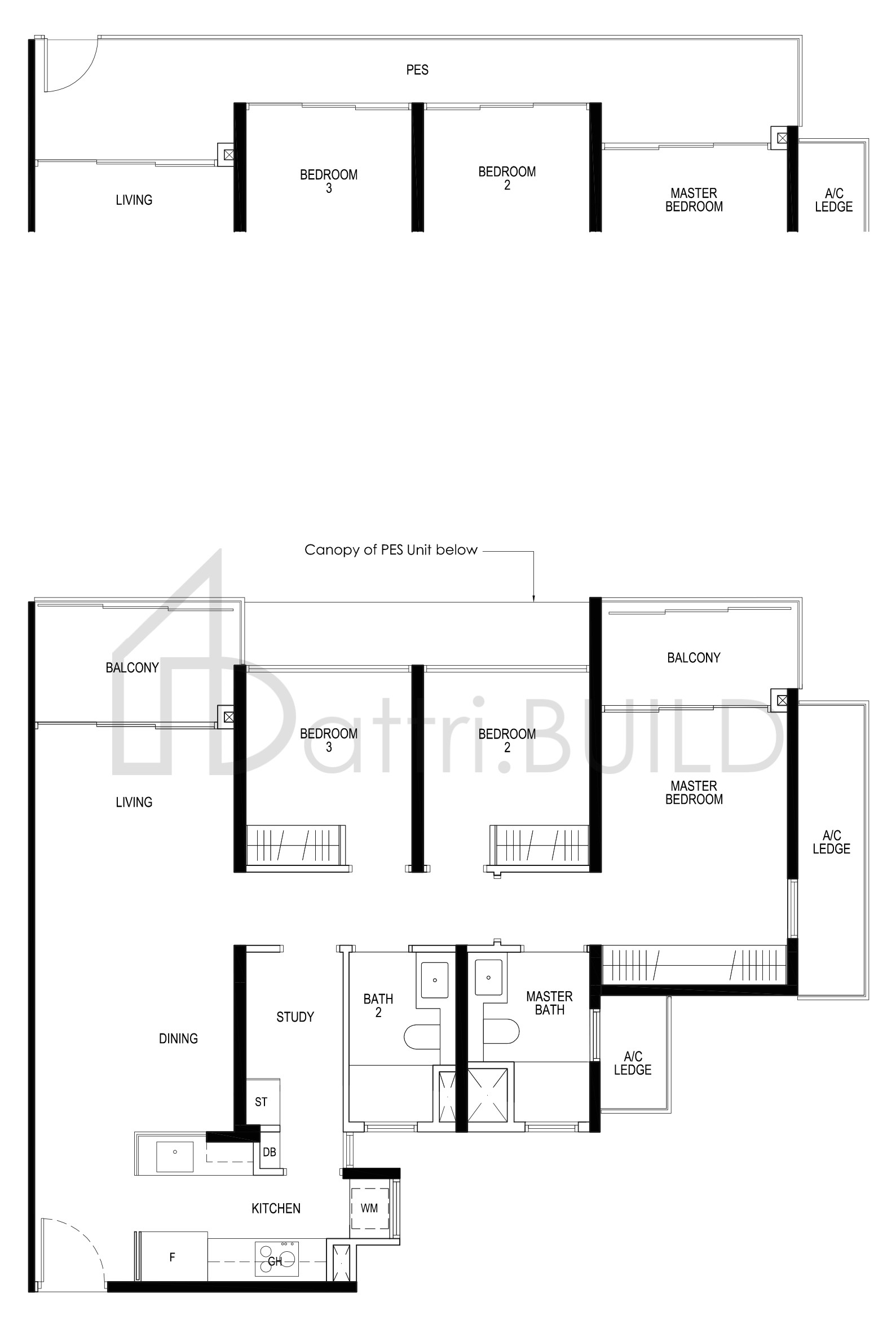 DAINTREE RESIDENCE C1b-P floorplan (watermarked)