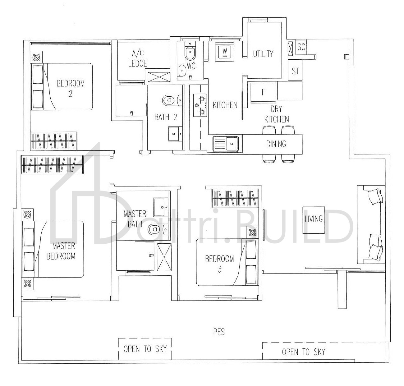 TWIN WATERFALLS B4-P1 floorplan (watermarked)